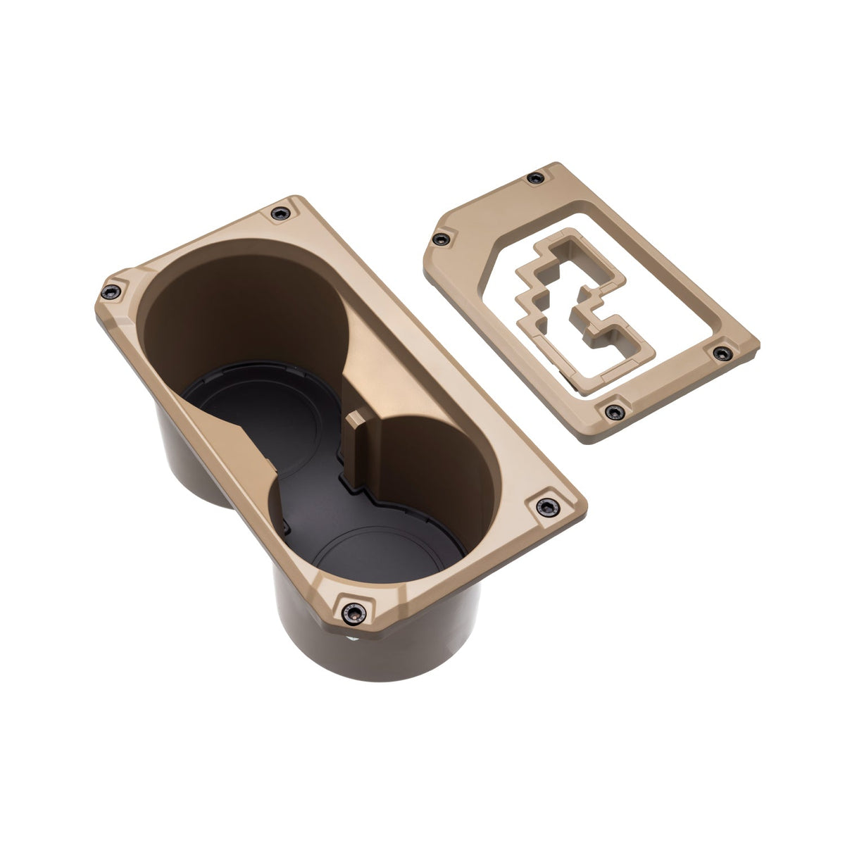 V2 Oversize Cup Holder + Shifter/Shift Gate Trim Rings (2014-2021 Tundra) - QUICKSAND