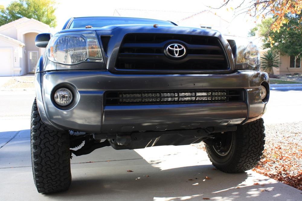 32" Lower Bumper Hidden LED Light Bar Brackets Kit For 2005-2015 Toyota Tacoma