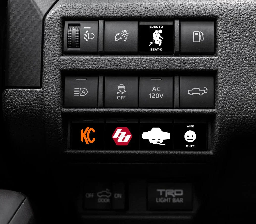 Auxiliary Switch Labels (Upfitter) - 2024+ Tacoma / Land Cruiser / 2025+ 4Runner
