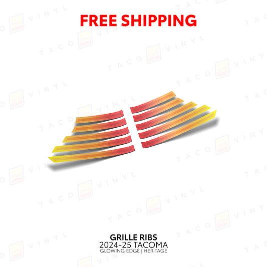 2024+ Tacoma Glowing Edge Grille Rib Decal