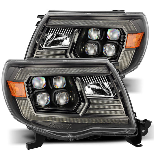AlphaRex 05-11 Toyota Tacoma NOVA-Series LED Projector Headlights Alpha-Black