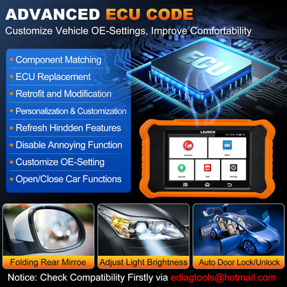 LAUNCH Creader Elite V2.0 fit for Toyota Lexus Bi-Directional Scan Tool, Full System OBD2 Scanner, All Reset Service Code Reader, AUTOVIN, ECU Code, Battery Registration, Lifetime Free Update