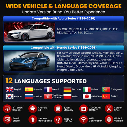 LAUNCH Creader Elite V2.0 fit for Toyota Lexus Bi-Directional Scan Tool, Full System OBD2 Scanner, All Reset Service Code Reader, AUTOVIN, ECU Code, Battery Registration, Lifetime Free Update