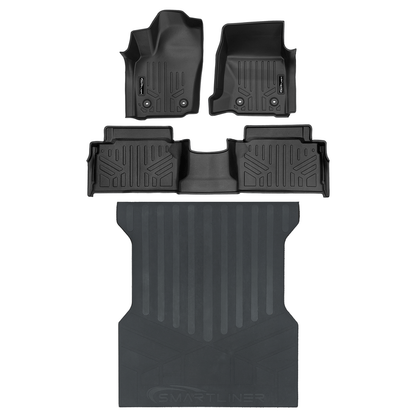 SMARTLINER Floor Liners for 2024-2026 Toyota Tacoma Double Cab (Only Fits[2nd Row Storage]