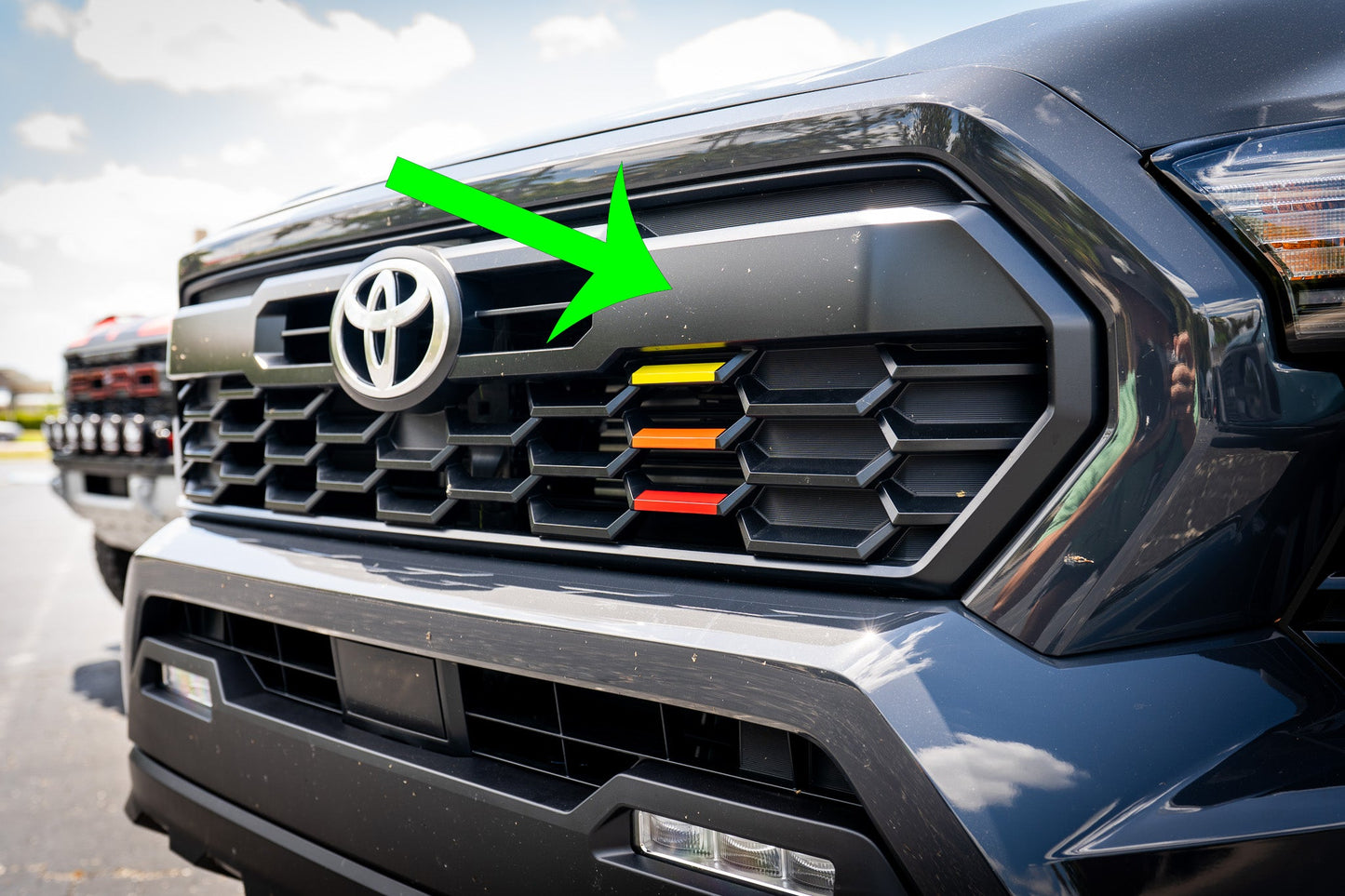 StickerFab Tri Color TRD Style Grille Emblem Version 2- 2024+ Tacoma / 2025+ 4Runner