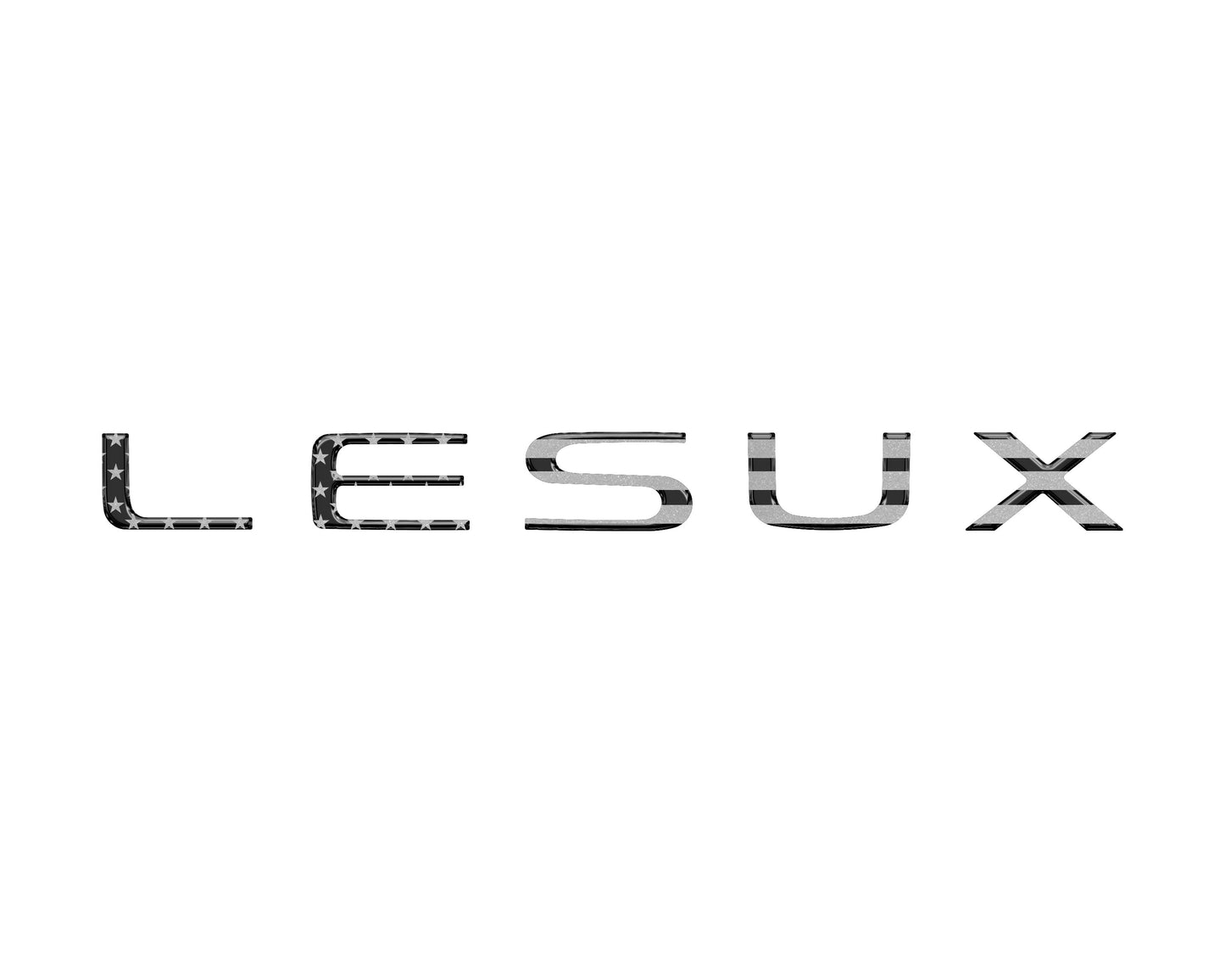 Liftgate Letter Overlays Fits 2024-2026 Lexus GX550