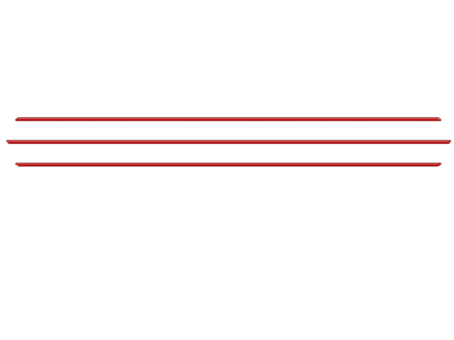 Inner Hood Scoop Line Accents Fits 2016-2023 Toyota Tacoma