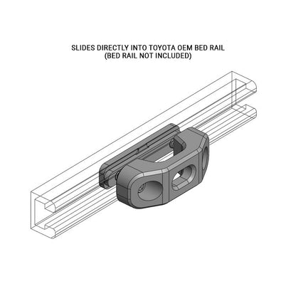 Bed Rail Tie-Downs for Toyota Trucks