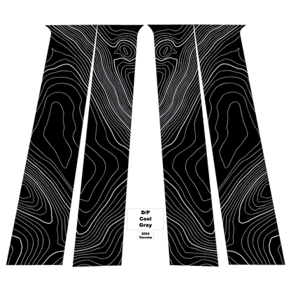 Topographic B Pillar Overlays - 2024+ Tacoma Double Cab / 2025+ 4Runner