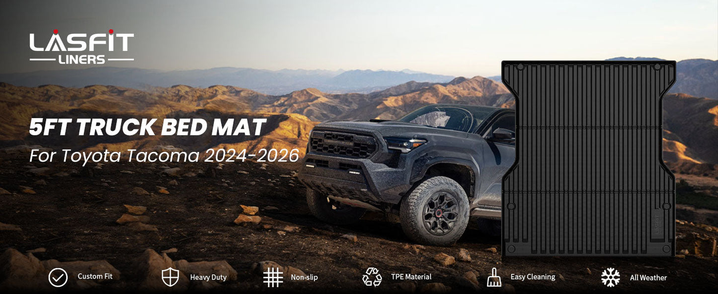 2024-2026 Toyota Tacoma 5FT/6FT Heavy Duty Truck Bed Mat or Tailgate Mat