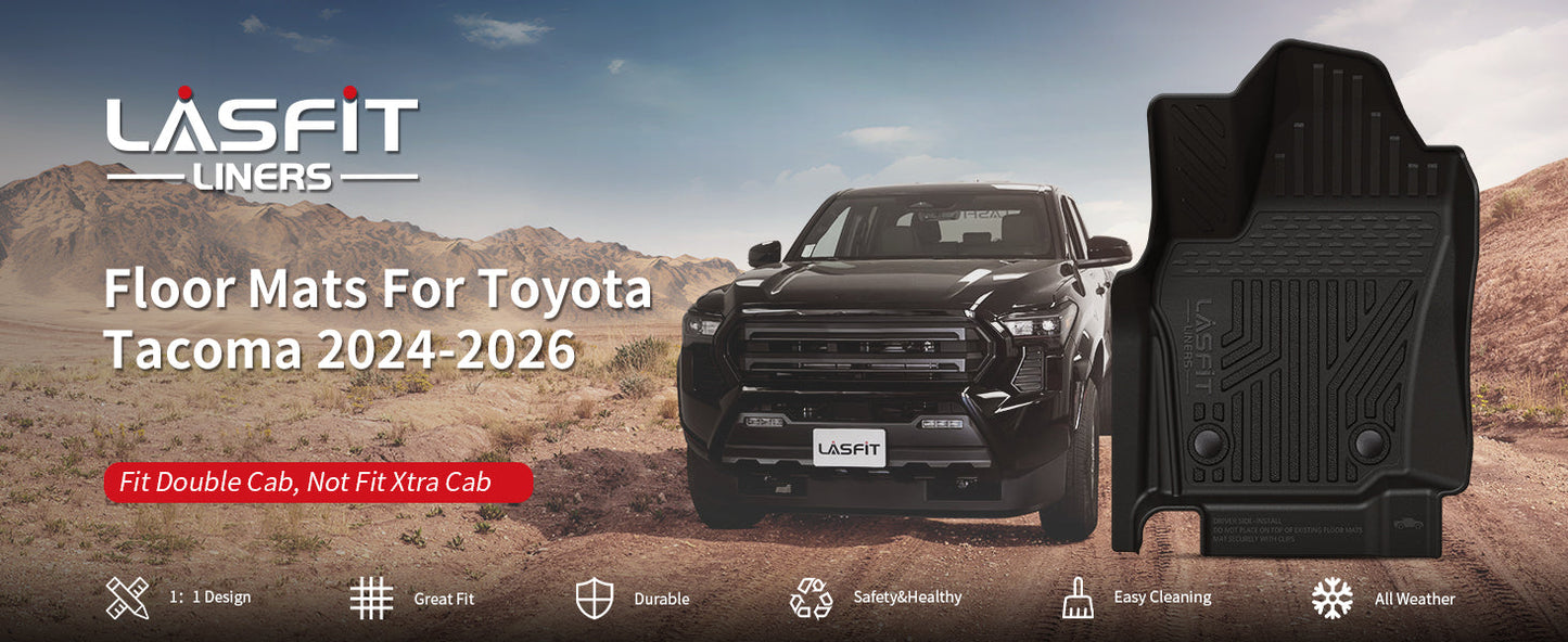 Lasfit 2024-2026 Toyota Tacoma All-Weather Floor Mats
